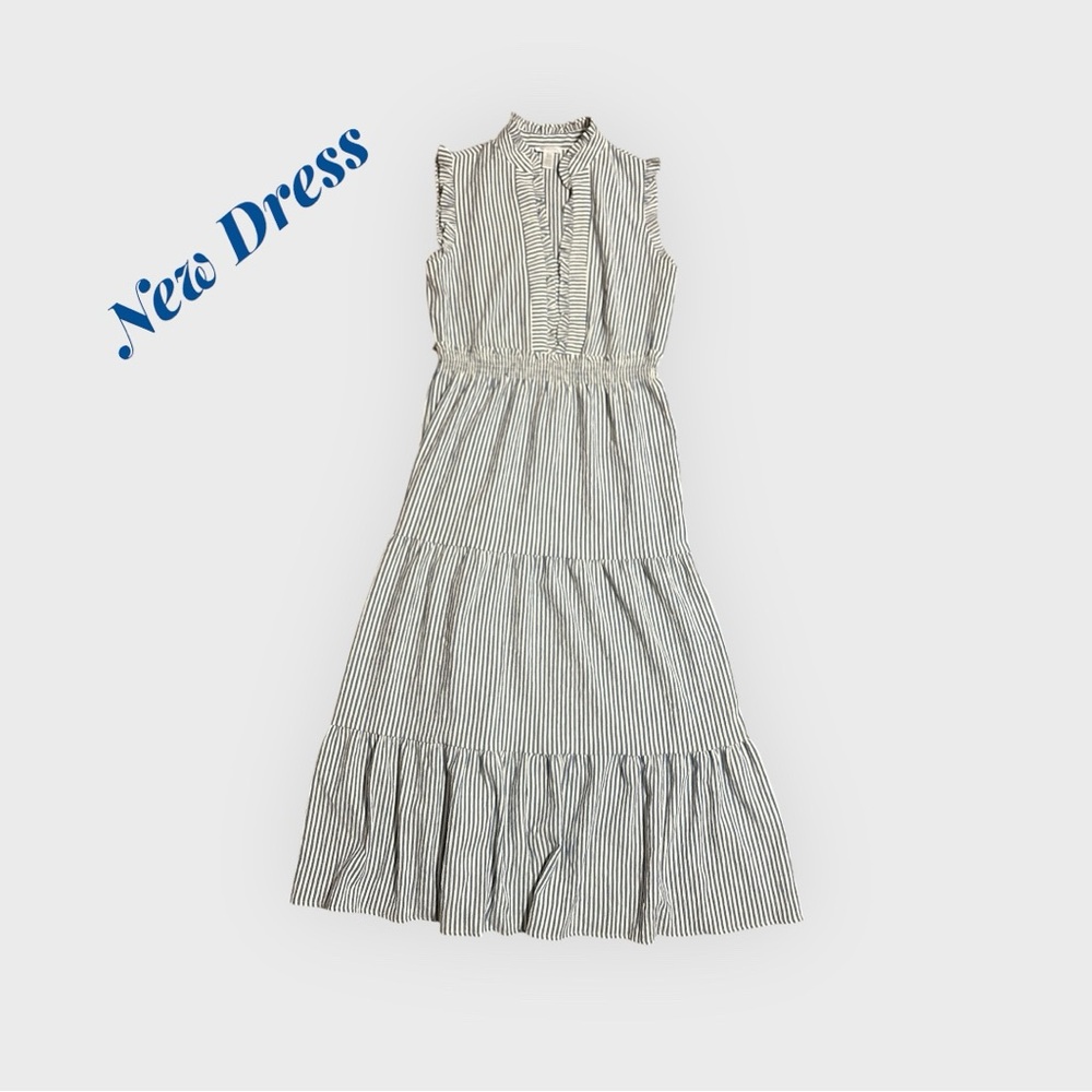 Striped Sleeveless Maxi Dress